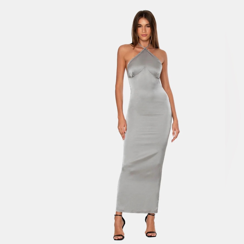OW Collection - Saga Maxi Dress | Grey - Grey